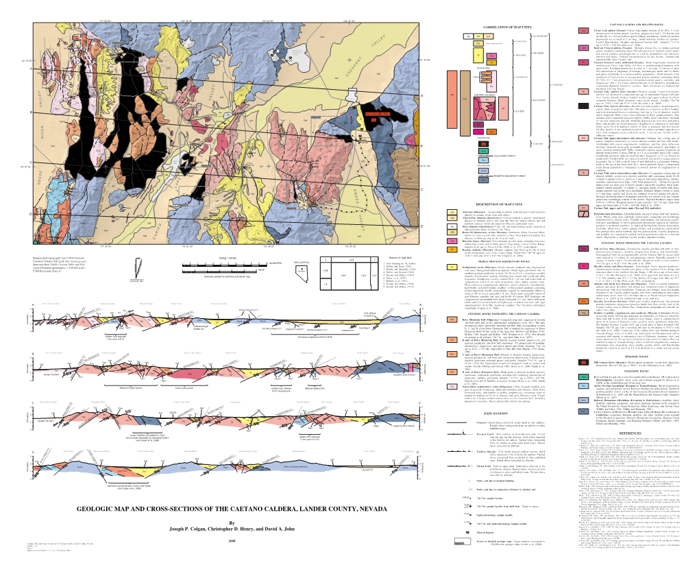 Geologic Map and Cross-Sections of The