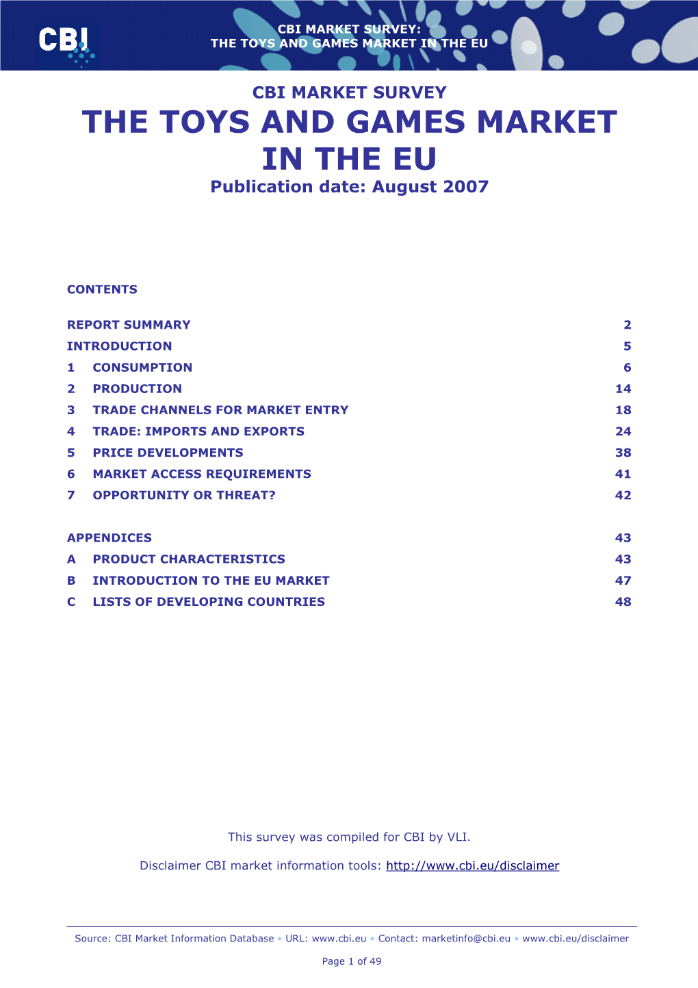 Toys and Games Market in the Eu