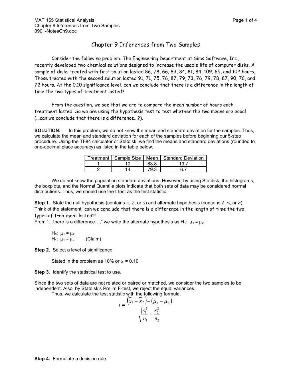 Hypothesis Testing For The Proportion Of Two Samples