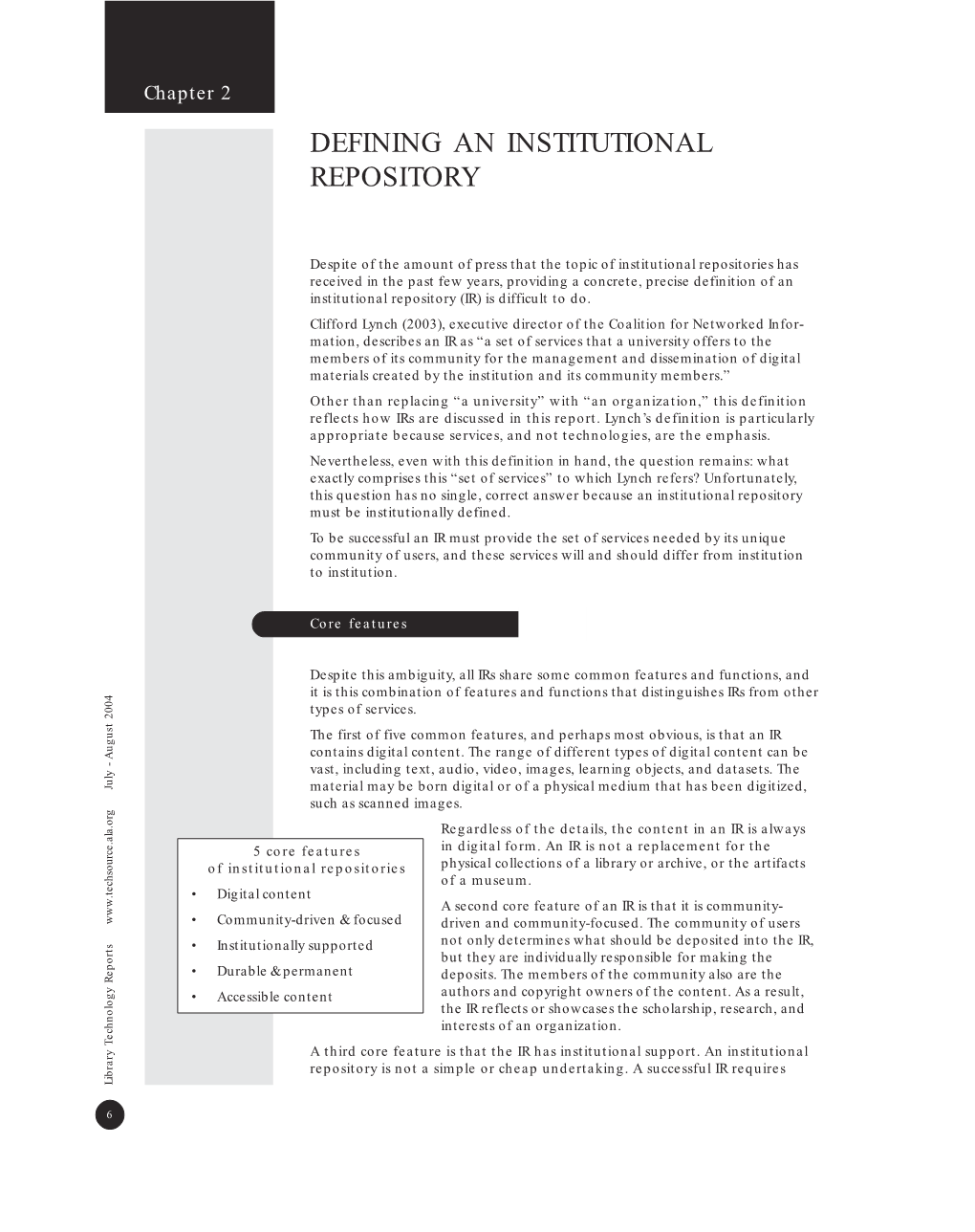 Defining an Institutional Repository
