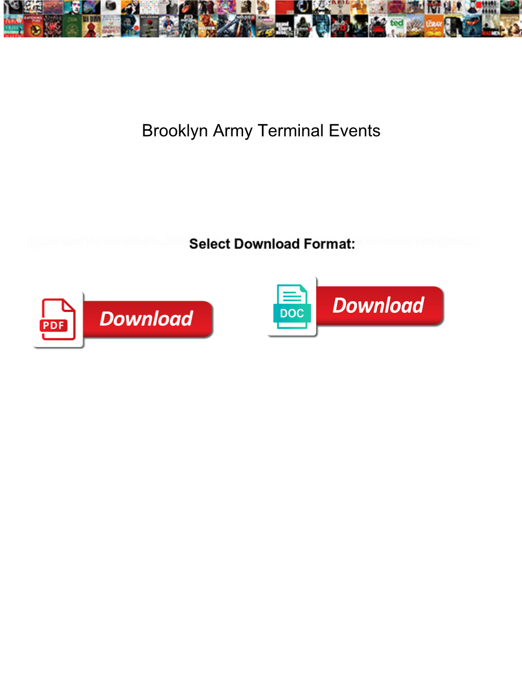 Brooklyn Army Terminal Events