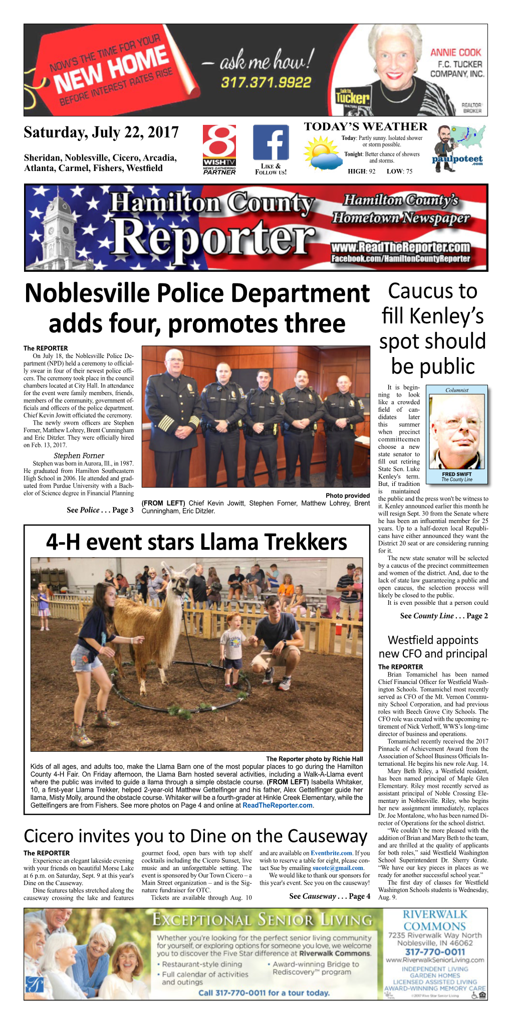 Noblesville Police Department Adds Four, Promotes Three