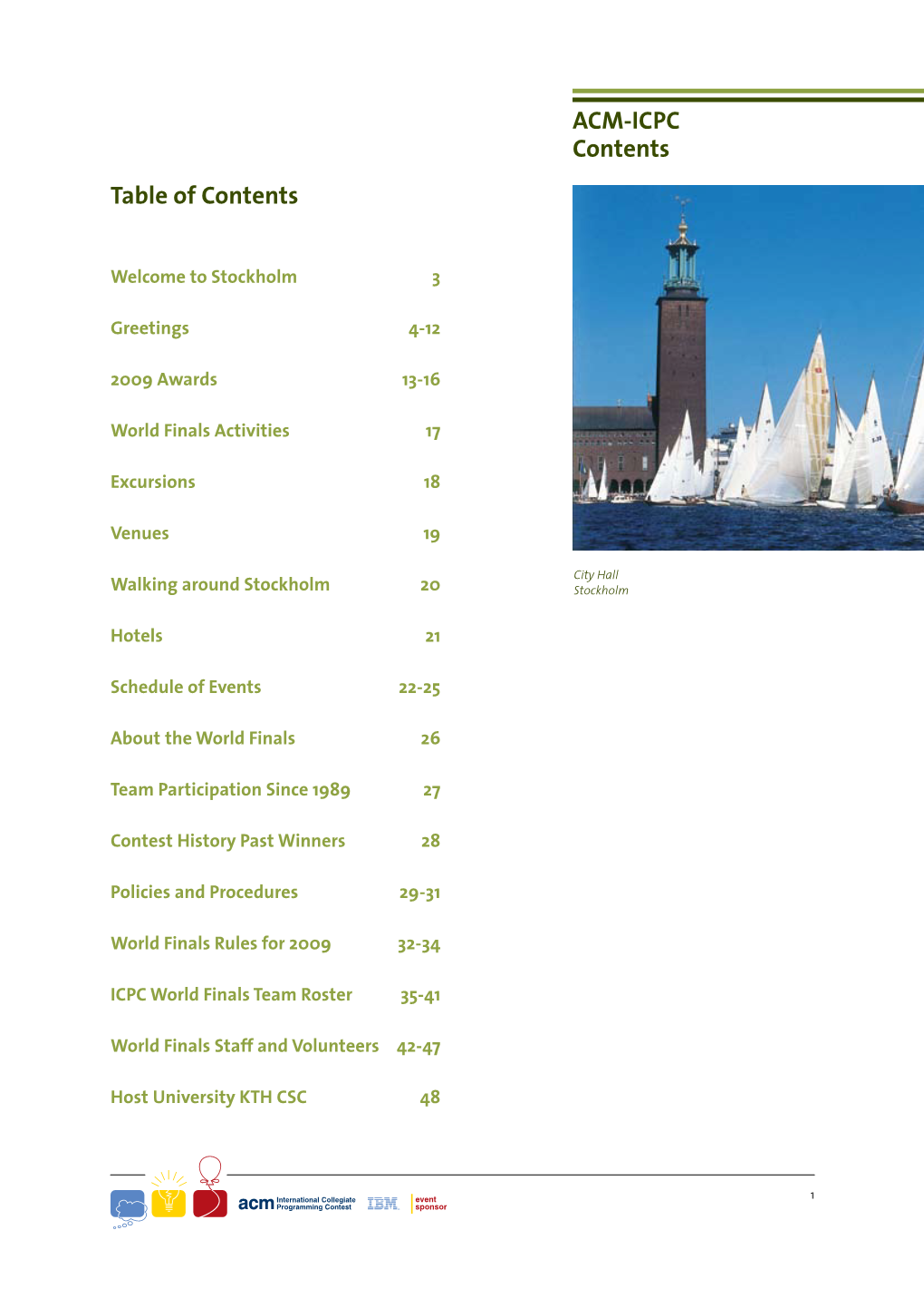 ACM-ICPC Contents Table of Contents