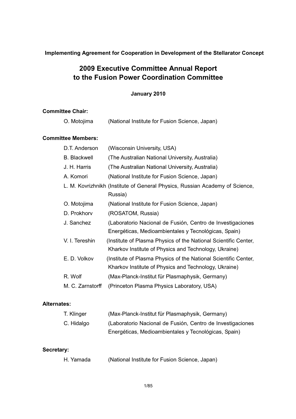 Stellarator Agreement