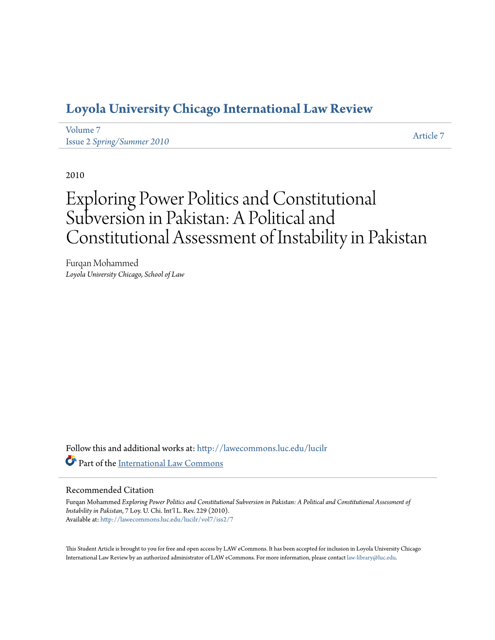 Exploring Power Politics and Constitutional Subversion in Pakistan