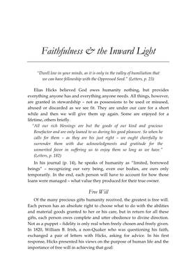 Faithfulness & the Inward Light