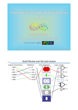 Information Storage and Spintronics 03