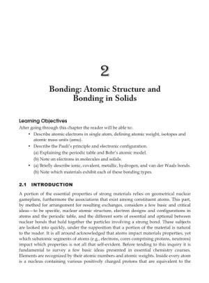 Atomic Structure and Bonding in Solids
