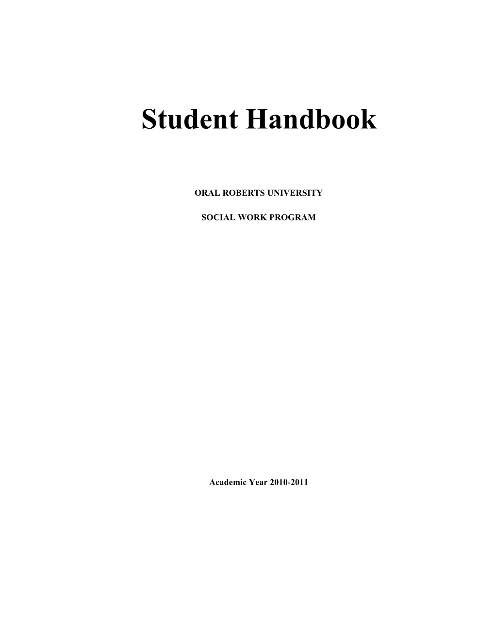 Student Handbook s5