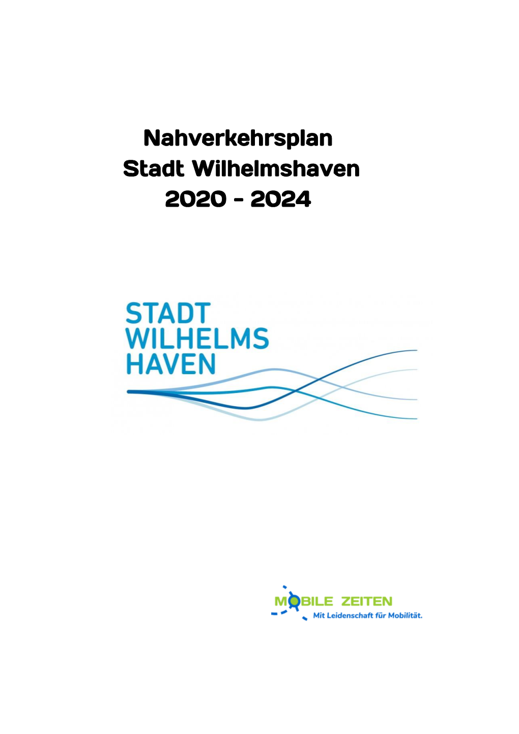 Nahverkehrsplan Stadt Wilhelmshaven 2020 - 2024