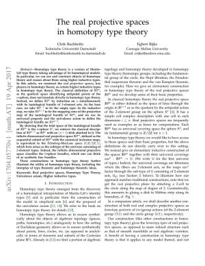 The Real Projective Spaces in Homotopy Type Theory