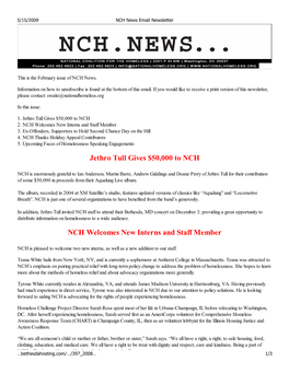 February Issue of NCH News