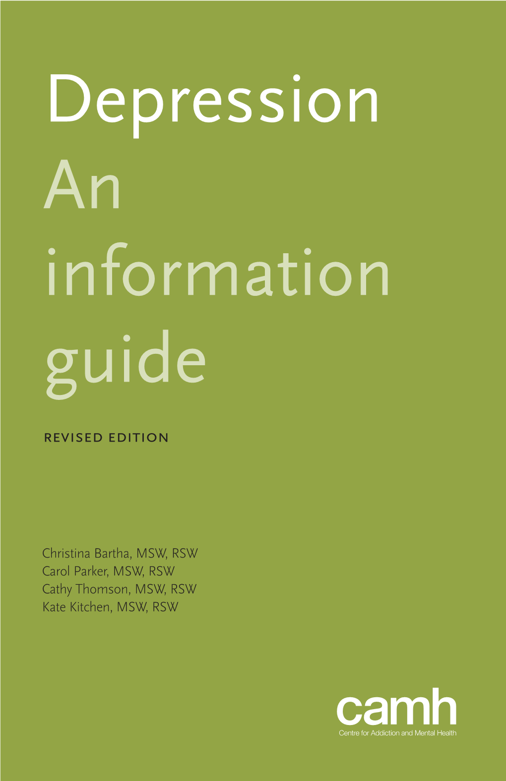 Depression an Information Guide Revised Edition