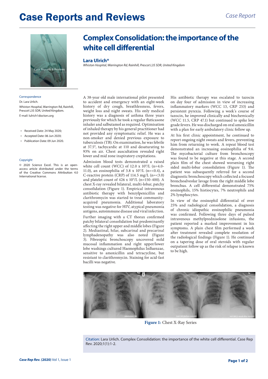 Case Reports and Reviews Case Report