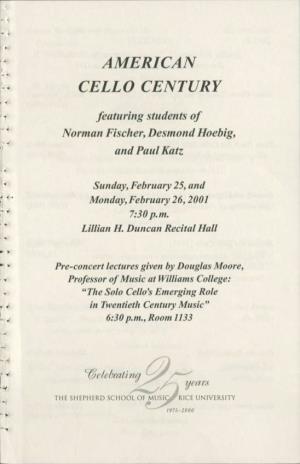 American Cello Century