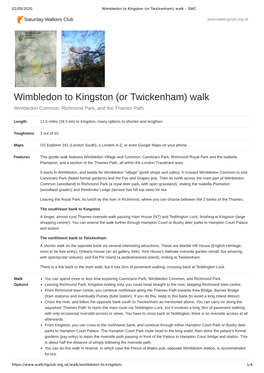 Wimbledon to Kingston (Or Twickenham) Walk - SWC