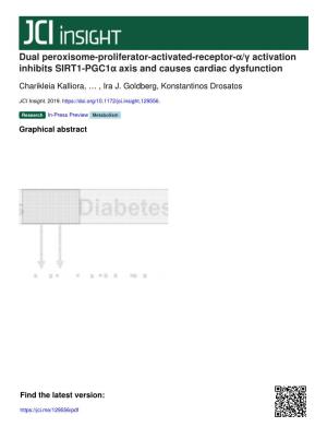 Dual Peroxisome-Proliferator-Activated-Receptor-Α/Γ Activation Inhibits SIRT1-Pgc1α Axis and Causes Cardiac Dysfunction