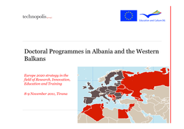 Doctoral Programmes in Albania and the Western Balkans