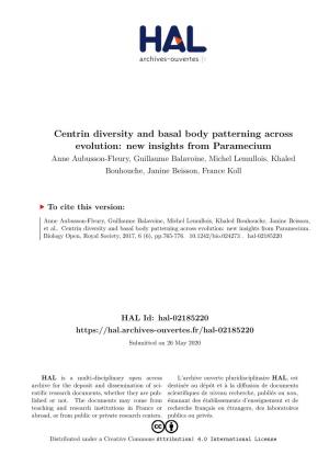 Centrin Diversity and Basal Body Patterning