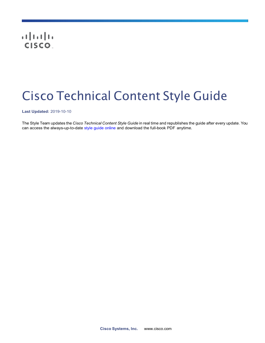 Cisco Technical Content Style Guide