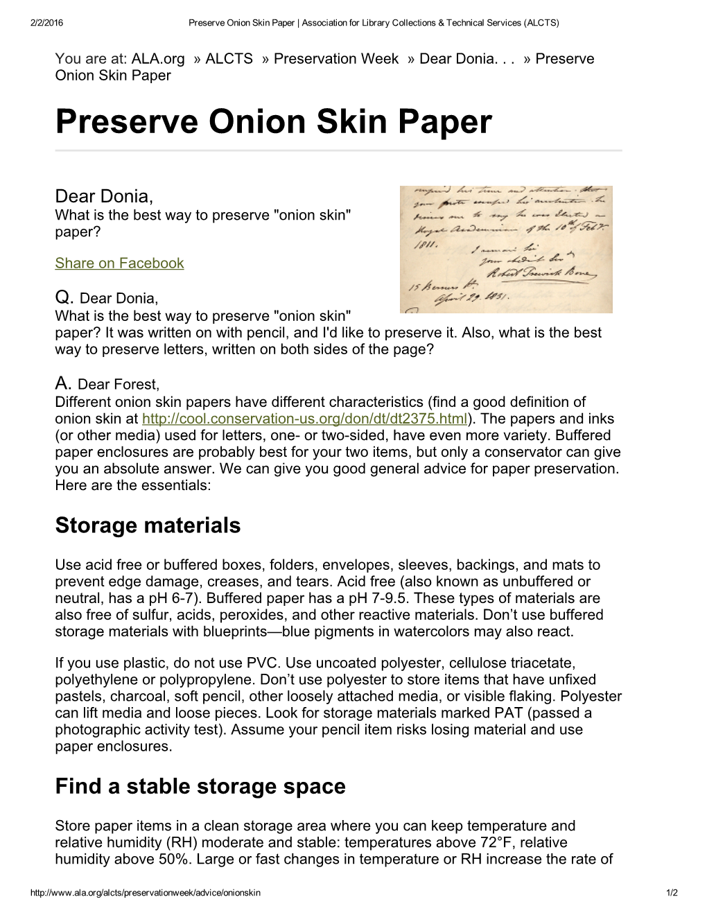 Preserve Onion Skin Paper | Association for Library Collections & Technical Services (ALCTS)