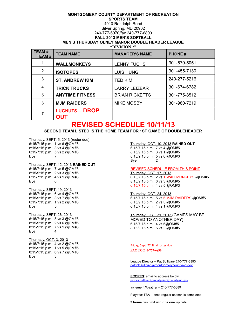 Montgomery County Department of Recreation s5