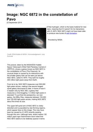 NGC 6872 in the Constellation of Pavo 23 September 2014