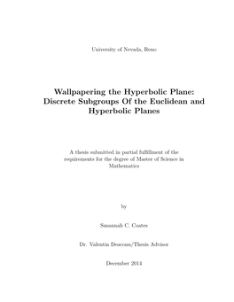 Discrete Subgroups of the Euclidean and Hyperbolic Planes