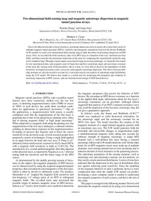 Two-Dimensional Field-Sensing Map and Magnetic Anisotropy Dispersion