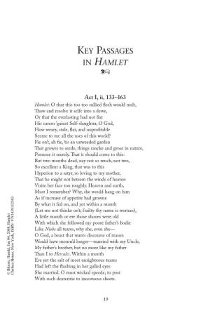 Key Passages in Hamlet Q