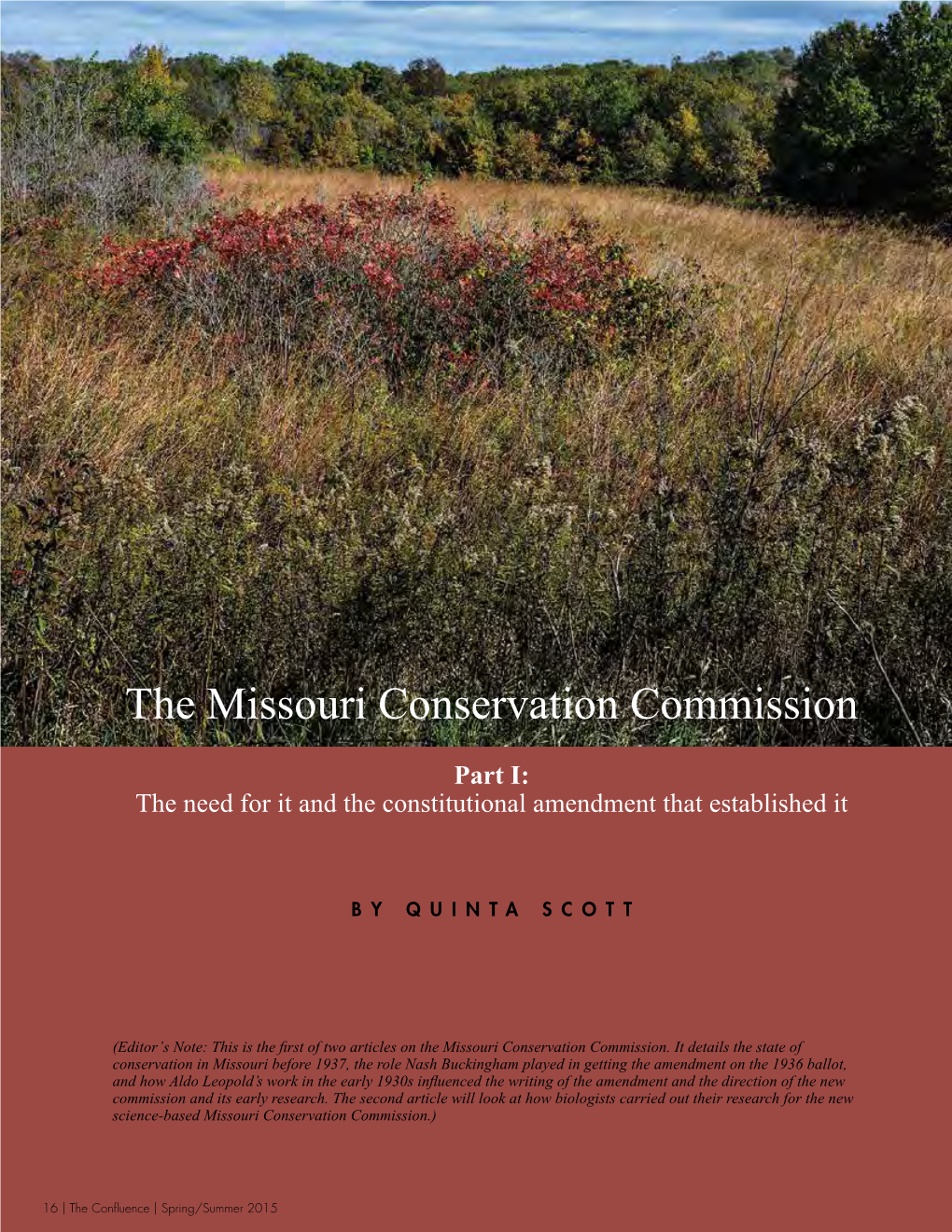 The Missouri Conservation Commission