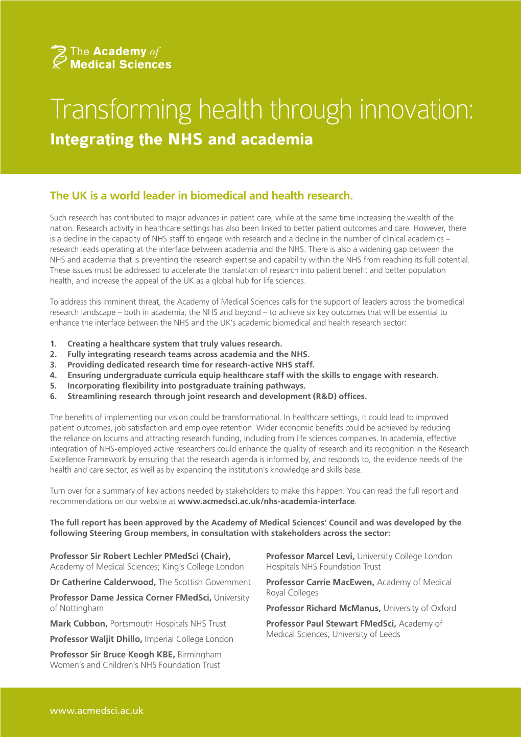 Transforming Health Through Innovation: Integrating The NHS And ...