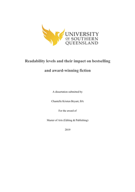 Readability Levels and Their Impact on Bestselling and Award-Winning Fiction