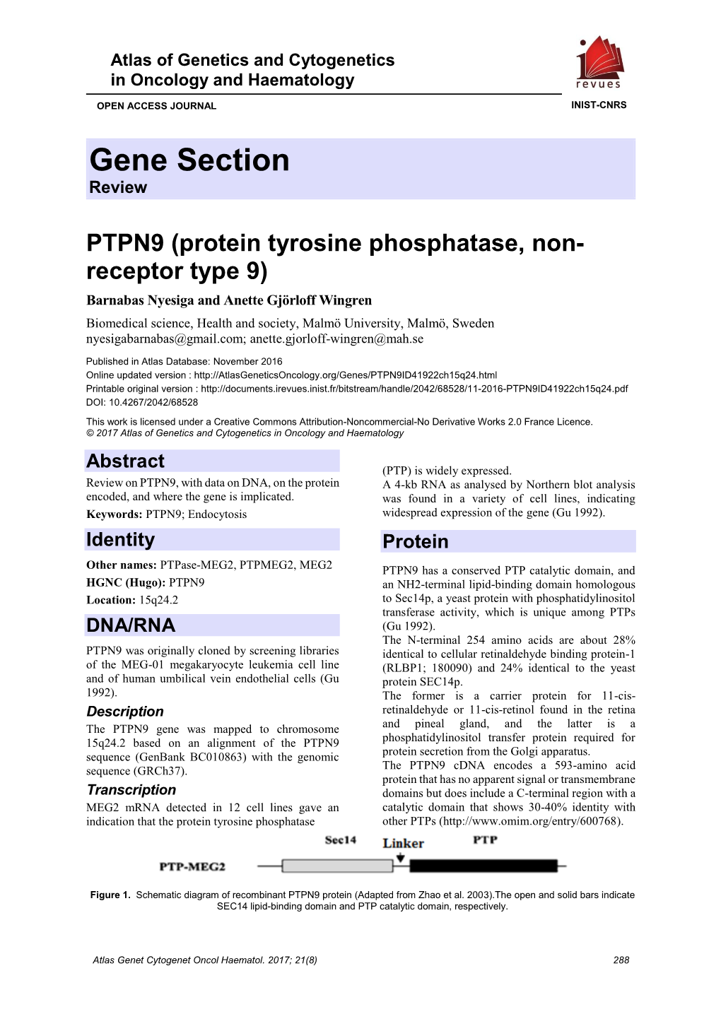 Gene Section Review