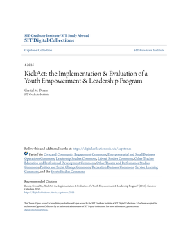 The Implementation & Evaluation of a Youth Empowerment & Leadership