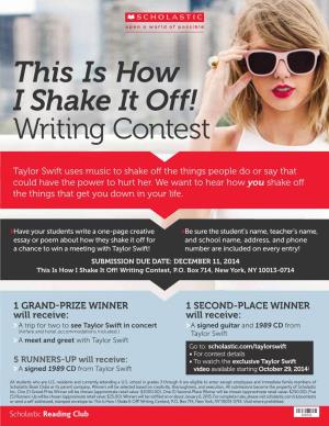 This Is How I Shake It Off! Writing Contest