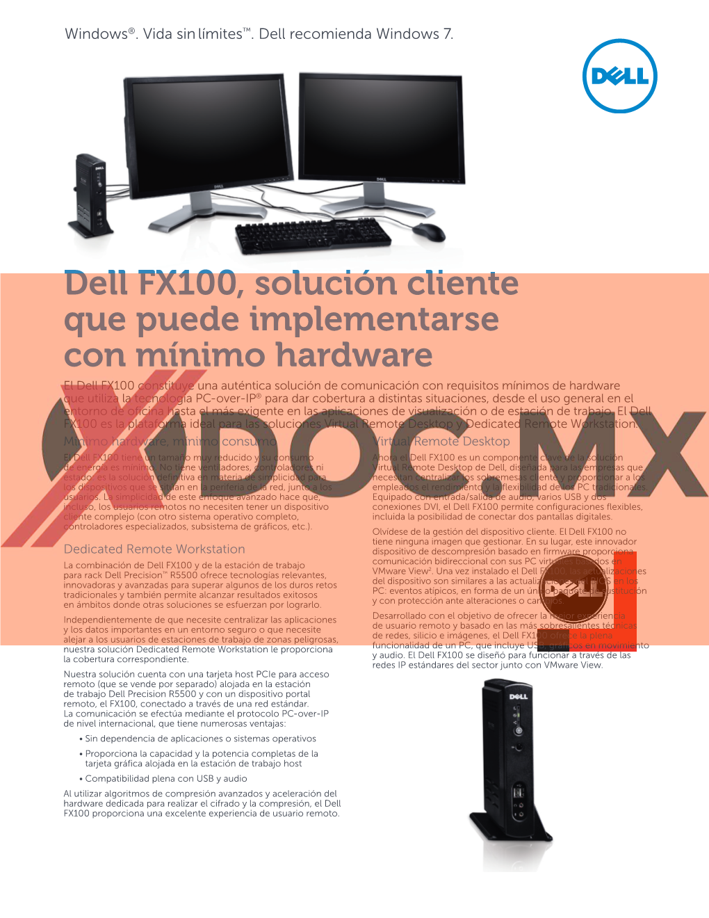 Dell FX100, Solución Cliente Que Puede Implementarse Con Mínimo