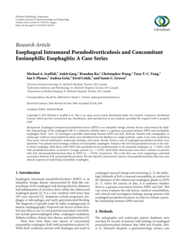 Esophageal Intramural Pseudodiverticulosis and Concomitant Eosinophilic Esophagitis: a Case Series