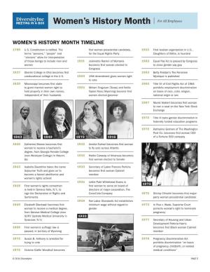 Women's History Month for All Employees