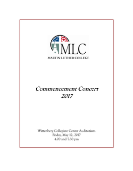 2017 Commencement Concert