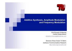 Additive Synthesis, Amplitude Modulation and Frequency Modulation