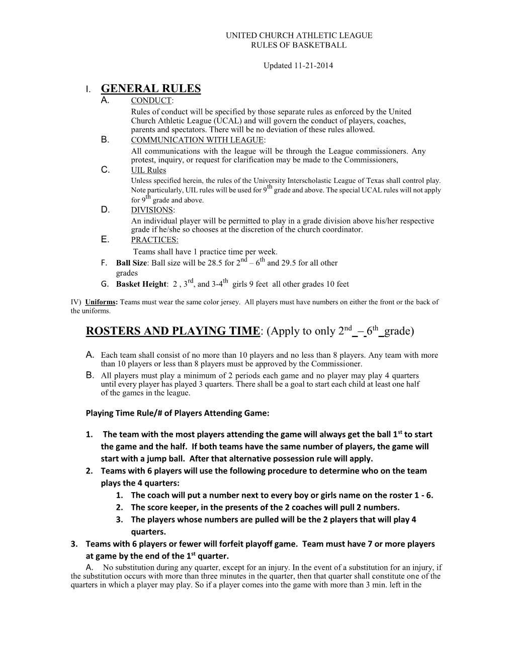 UCAL Basketball Rules Updated 11-14-2013.Docx