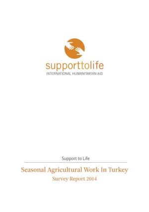 Seasonal Agricultural Work in Turkey
