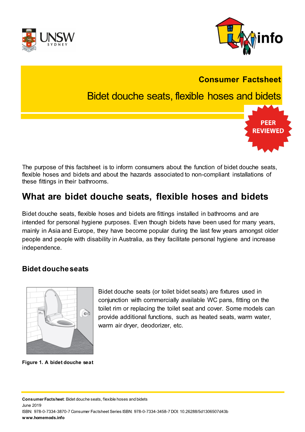 Consumer Factsheet: Bidet Douche Seats, Flexible Hoses and Bidets