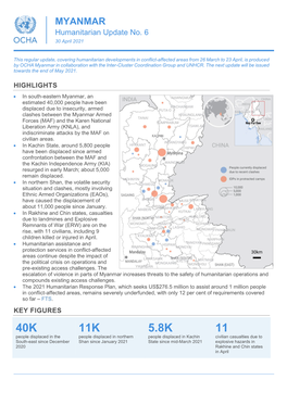 Myanmar Humanitarian Update No. 6 (30 April 2021) | 2