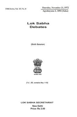 Lok Sabha Debates