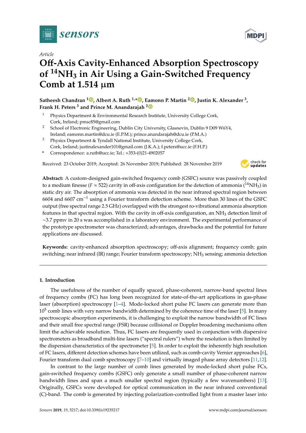 Off-Axis Cavity-Enhanced Absorption Spectroscopy Of