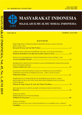 PERTUMBUHAN NASIONALISME INDONESIA DI KALANGAN ORANG PAPUA 1963−1969 Bernarda Meteray Dan Yan Dirk Wabiser