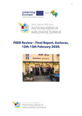 PEER Review – Final Report, Karlovac, 12Th-13Th February 2020