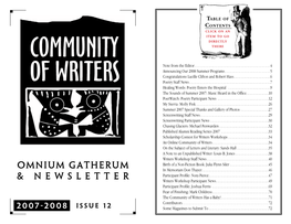 2007/2008 Omnium Gatherum & Newsletter